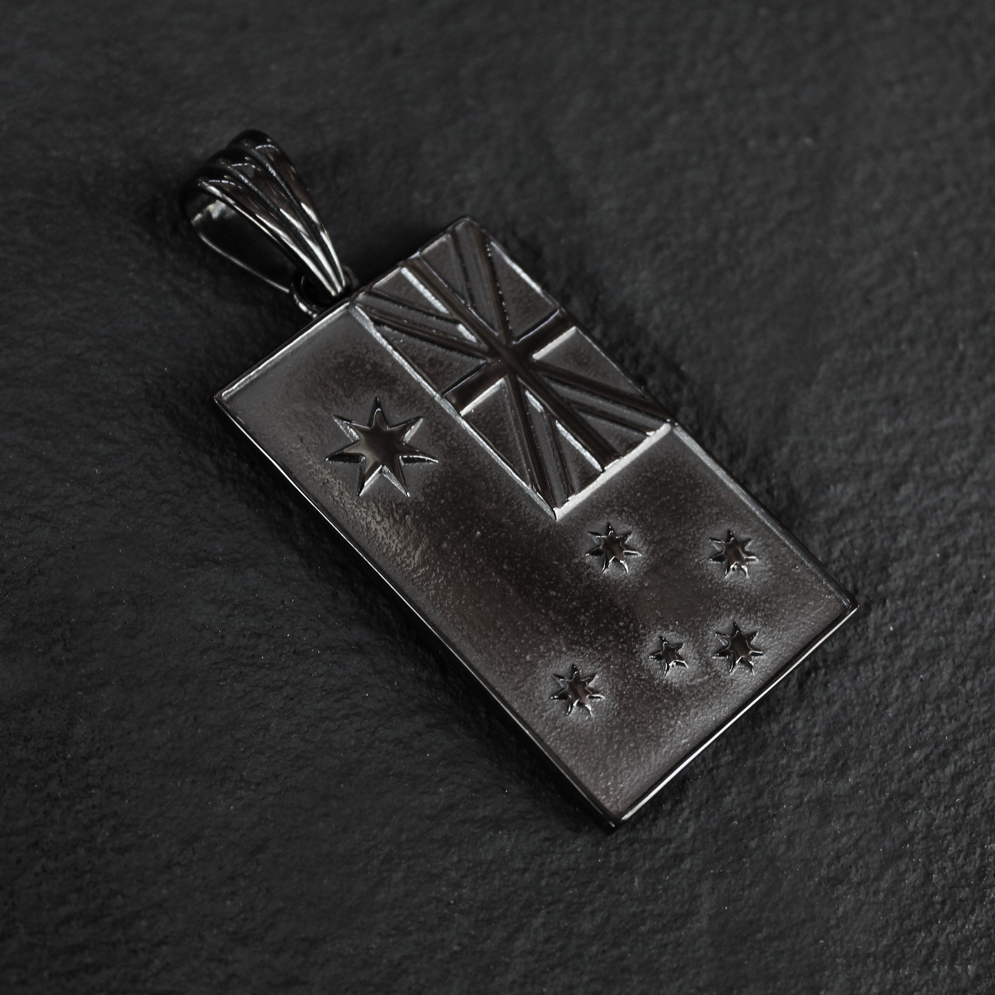 Aussie Flag Pendant - Black