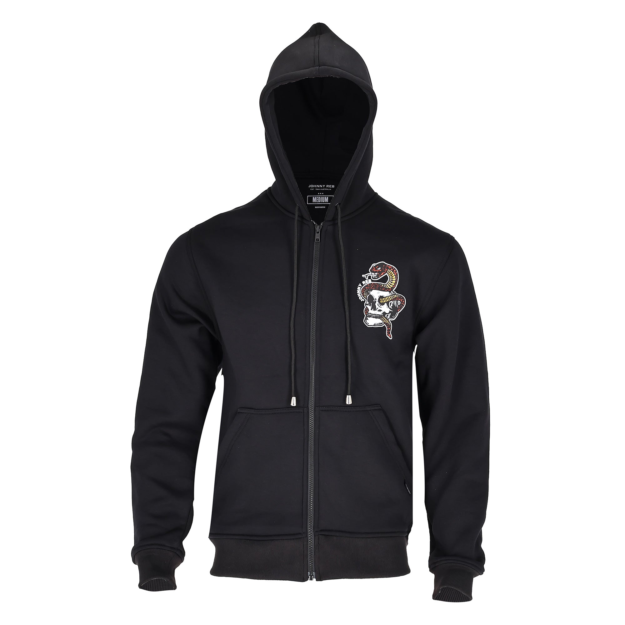 Johnny Reb Snake & Skull Full-Zip Hoodie - Red