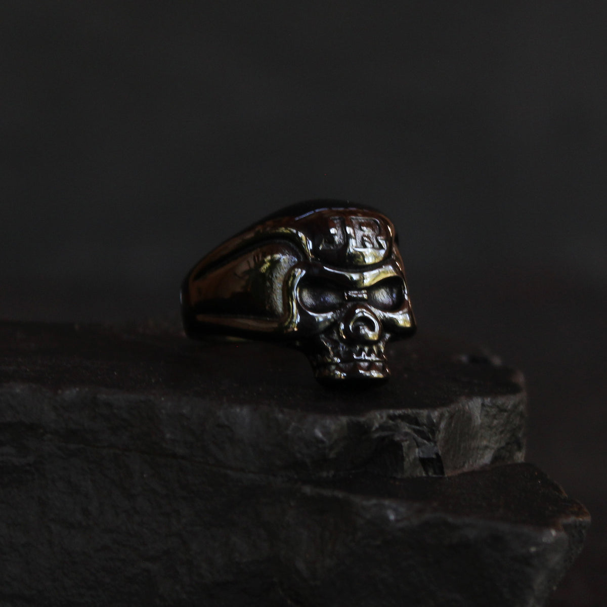 Johnny Reb | Skull Ring - Black