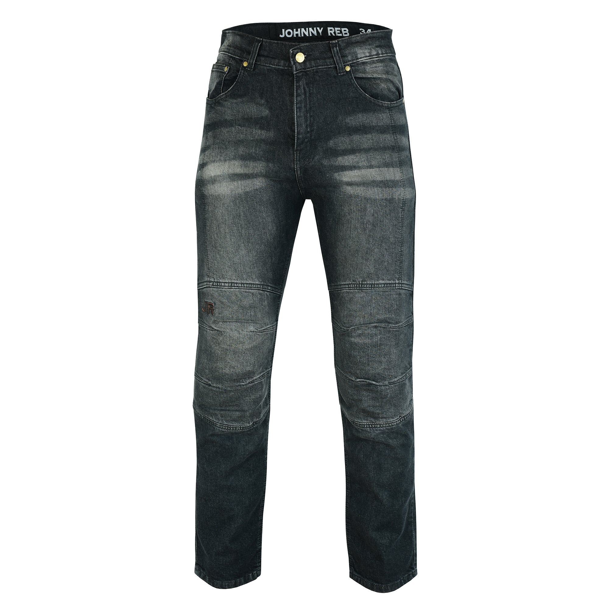 Men's Biker Distressed Protective Jeans