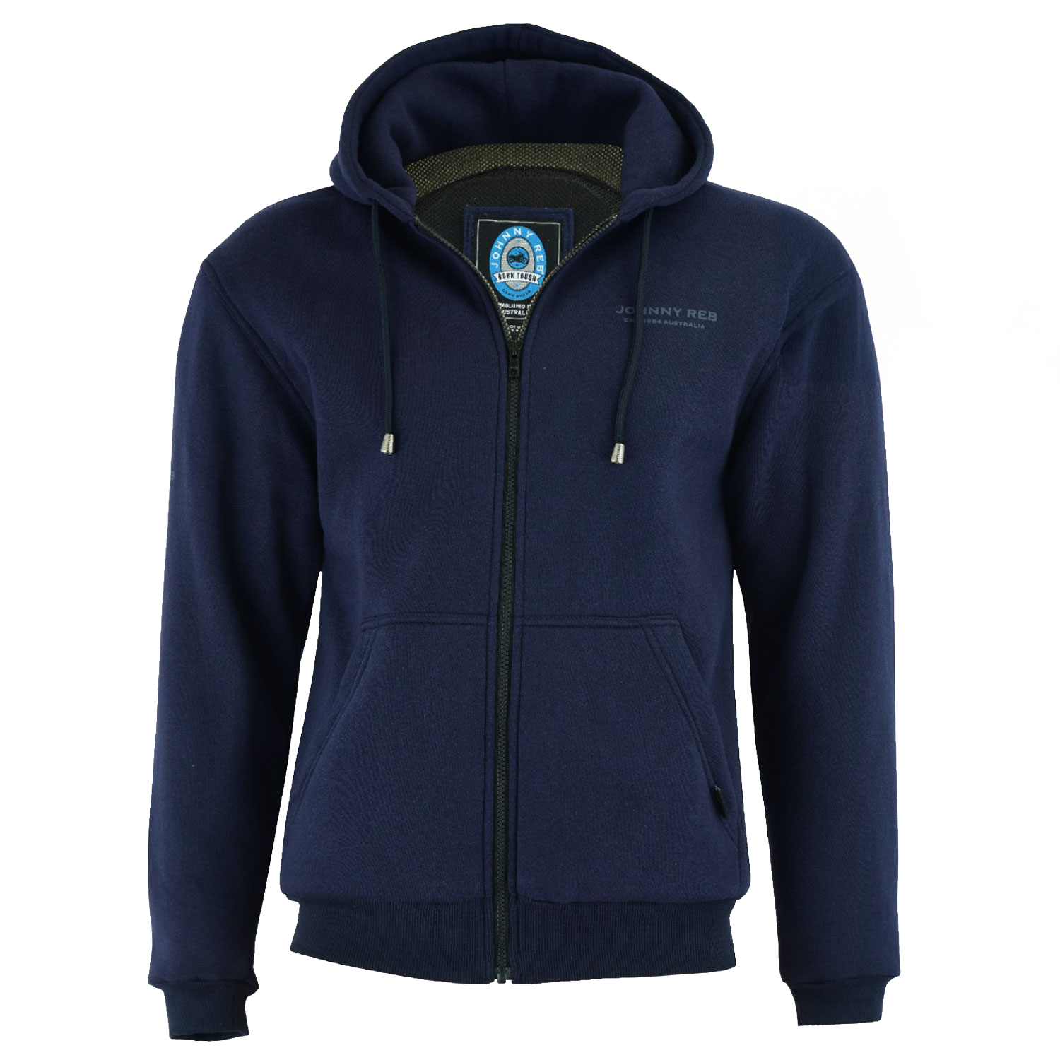 Johnny Reb Men's Hume Protective Full Zip Hoodie - Navy