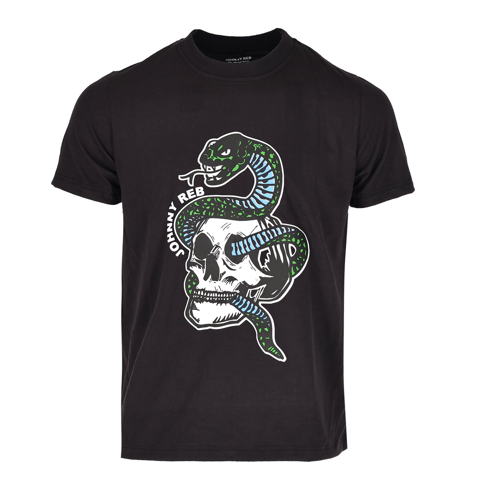Snake & Skull T-Shirt - Blue