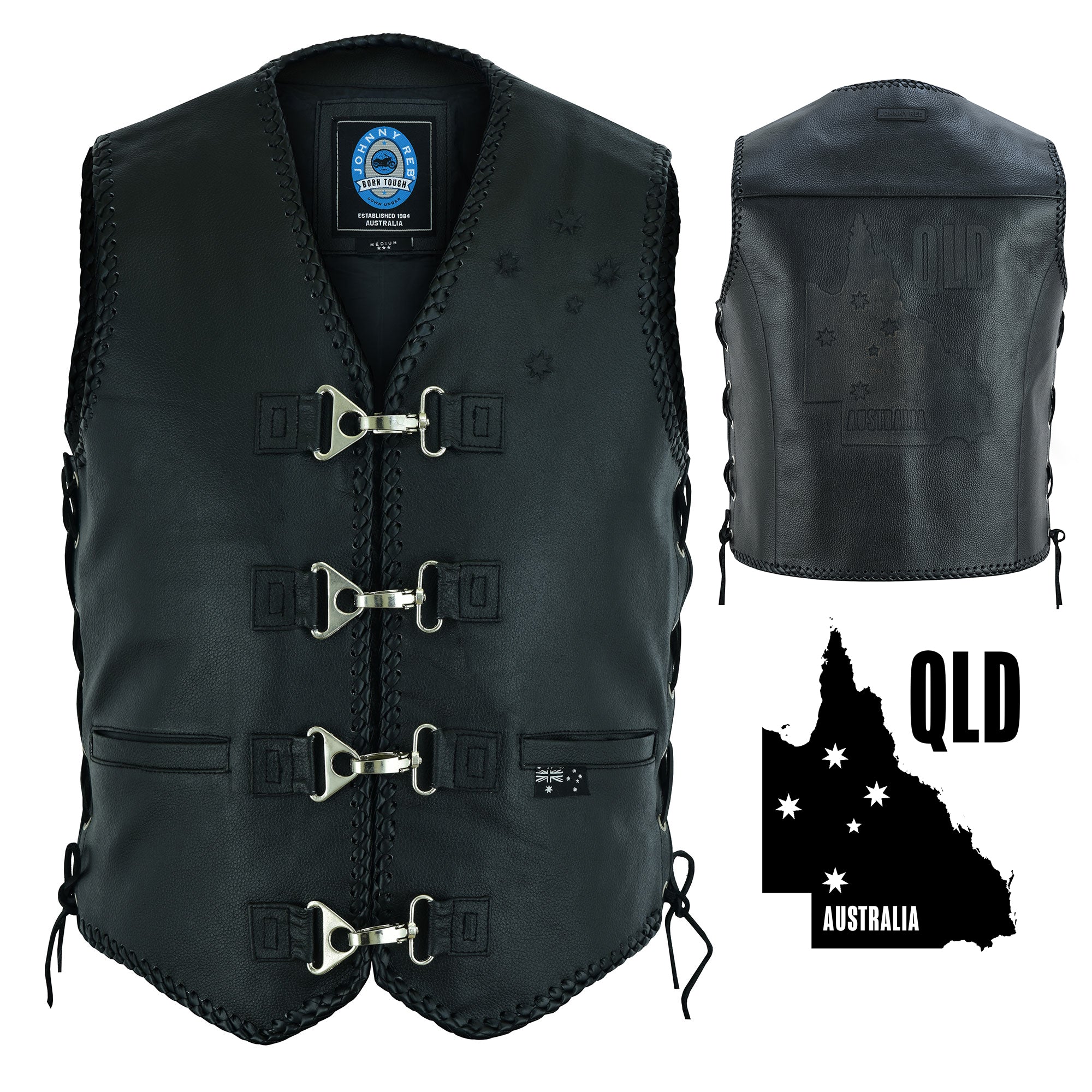 Men's QLD State Leather Vest