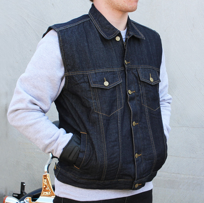 Jean vest outfit on sale mens
