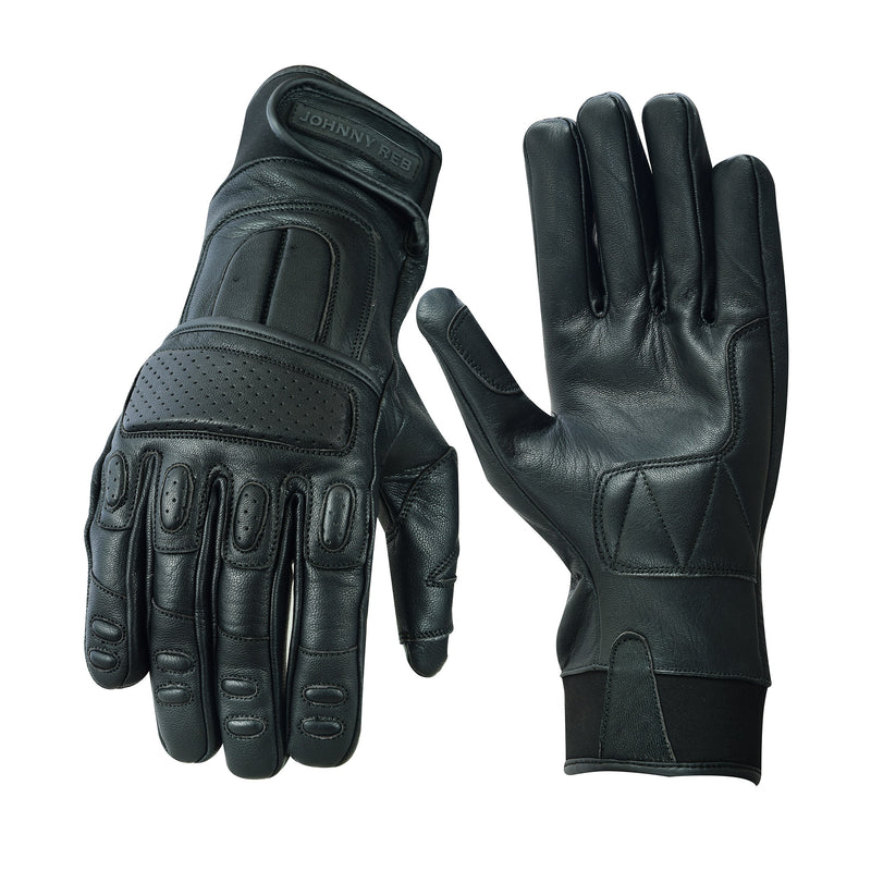 Olga Perforated Padded Leather Gloves