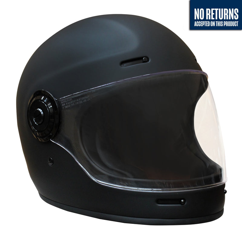 Lyell Full Face Helmet - Matte Black/Brown Lining