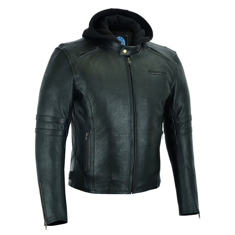 Men's Hawkesbury Leather Jacket | Removable Hood