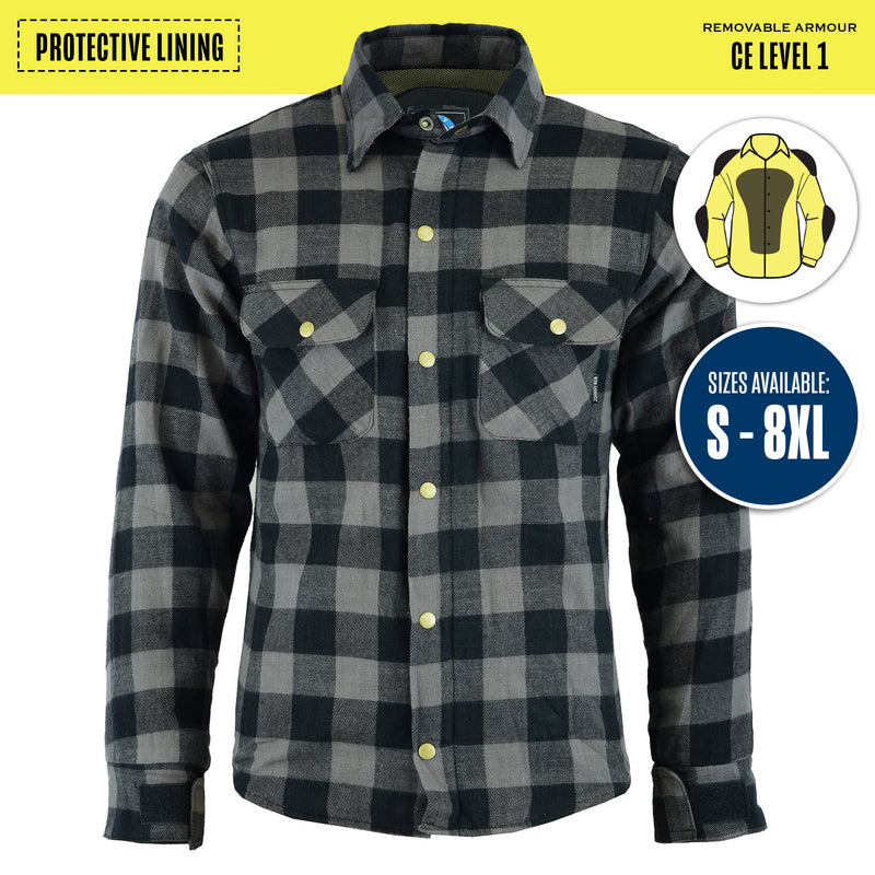 Johnny Reb Men's Waratah Protective Shirt | Charcoal Check