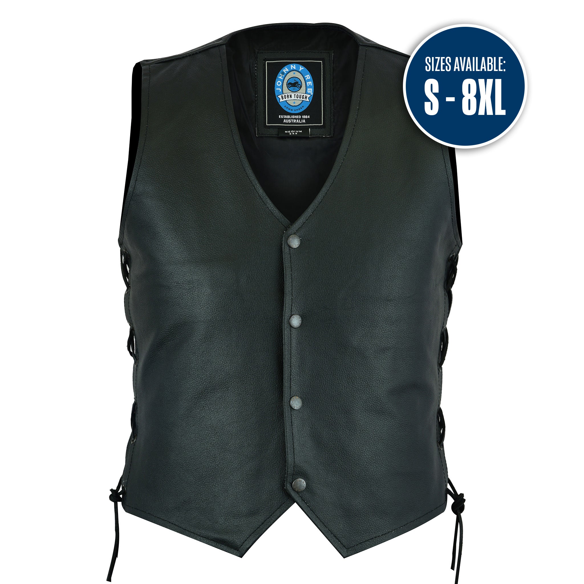 Johnny Reb Men's New Zealand Leather Vest