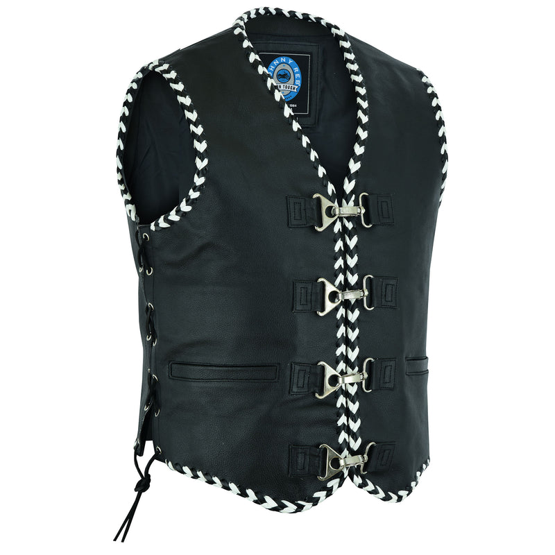 White biker deals vest